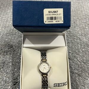 Seiko Women's Silver and Gold Accent Watch